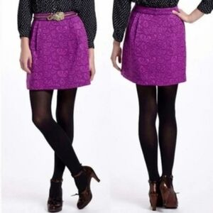 Anthropologie Purple Mini Skirt